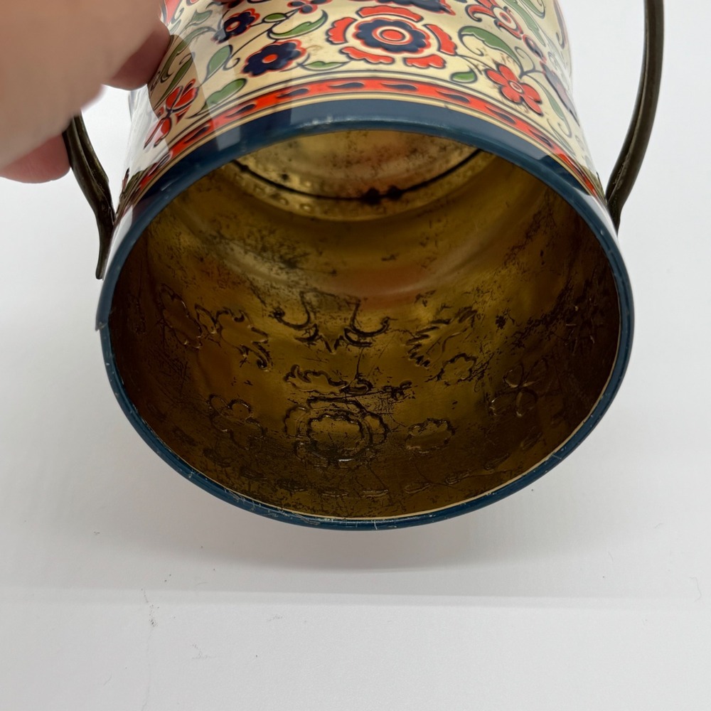 Vintage Murray Allen Regal Crown Italian Renaissance Biscuit Tin England Handle - Picture 10 of 13